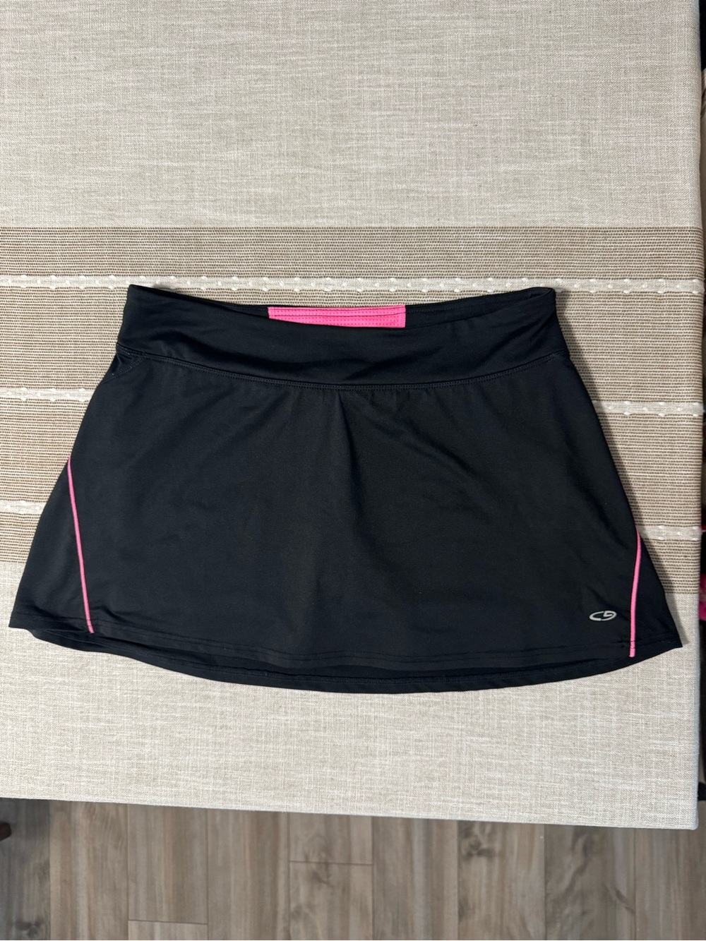 Black Skater Athletic Skort with Pink Trim